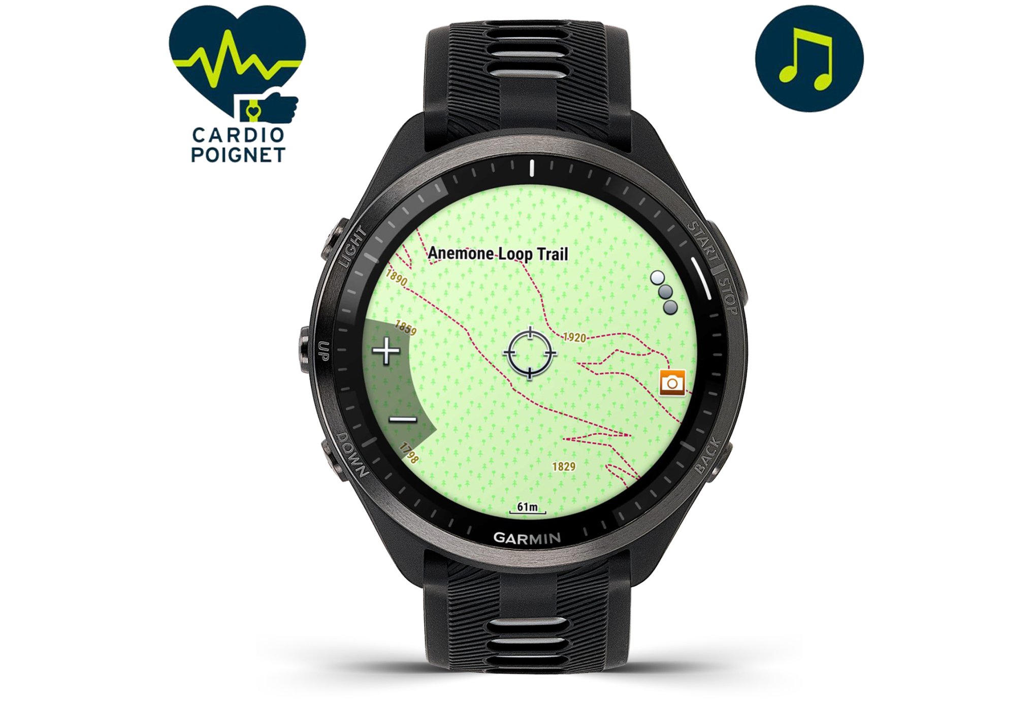 GARMIN FORERUNNER 965 BLACK Montre cardio GPS