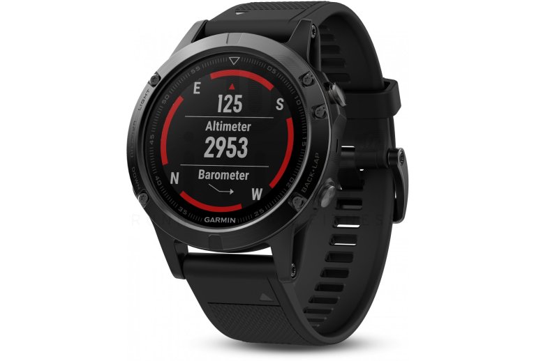 Garmin Pack Fenix 5 GPS Multisport Sapphire + Bracelet cuir QuickFit