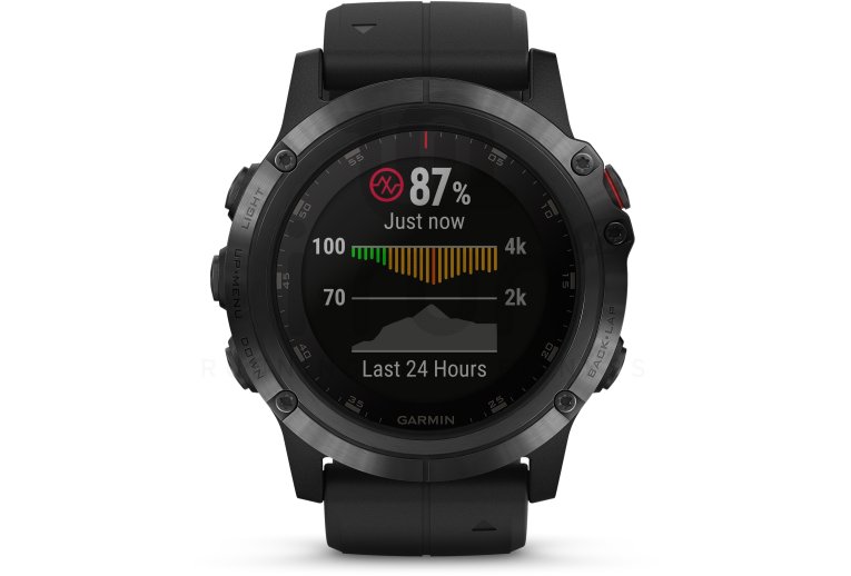 Garmin Pack Fenix 5X Plus Black Zafiro + correa de cuero QuickFit - 26mm