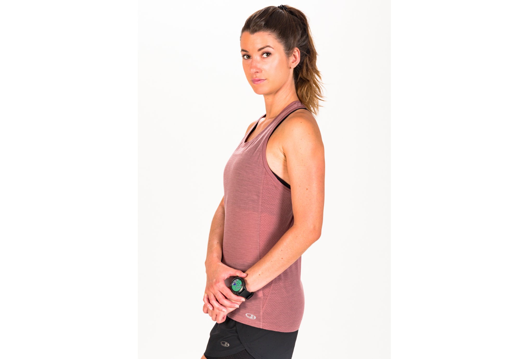 Icebreaker Amplify Racerback W vêtement running femme