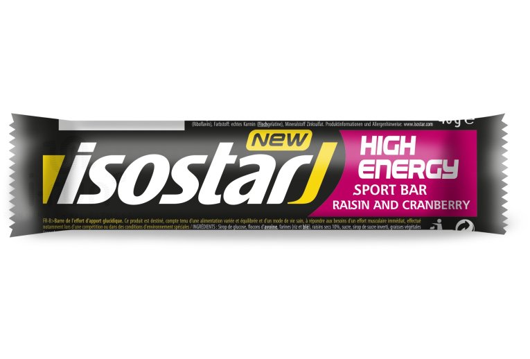 Isostar Barrita energ�tica High Energy -pasas y ar�ndanos