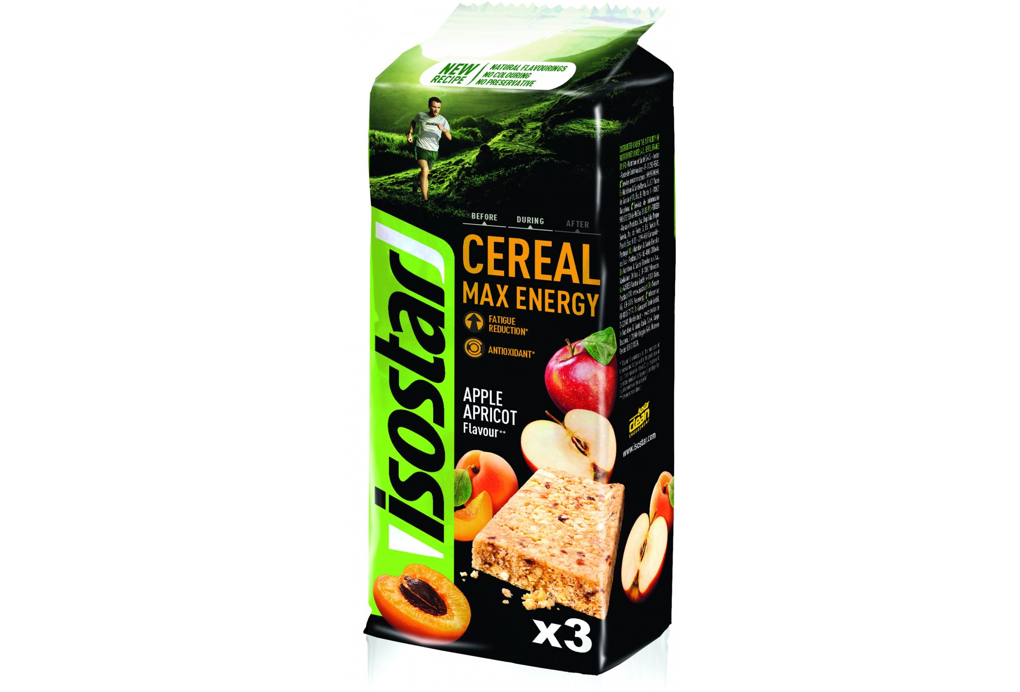 Isostar Barres Cereal Max Energy - Pomme/Abricot Diététique Barres