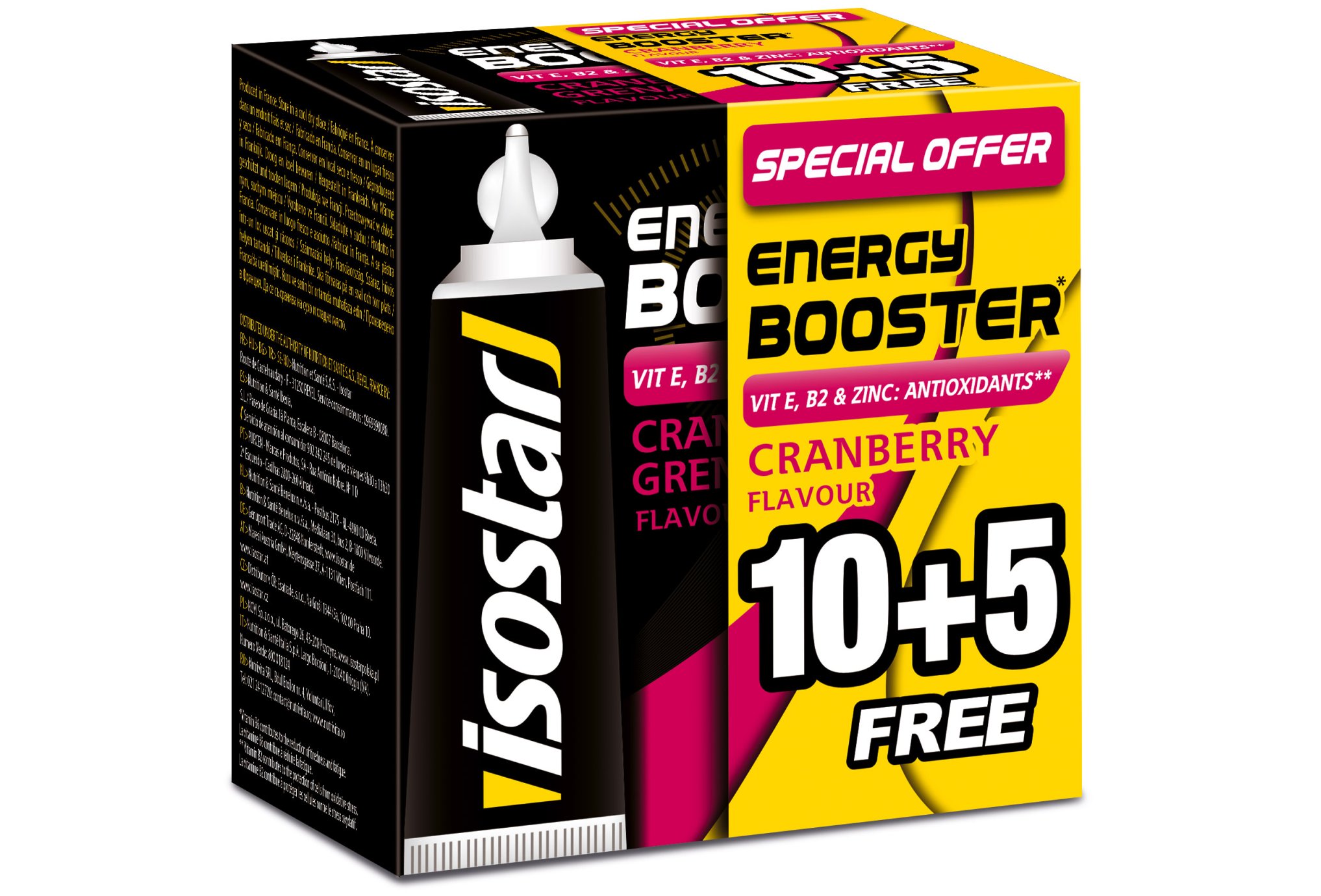 Isostar Gel Energy Booster 10+5 - Cranberry