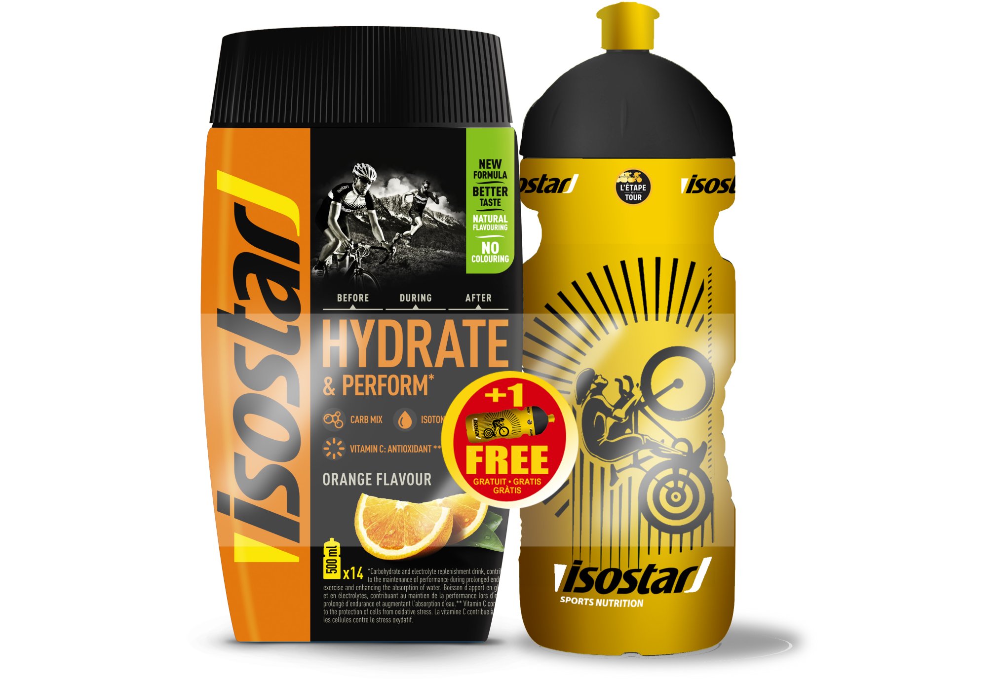 Isostar Pack Hydrate & Perform + Gourde offerte - Orange Diététique Boissons