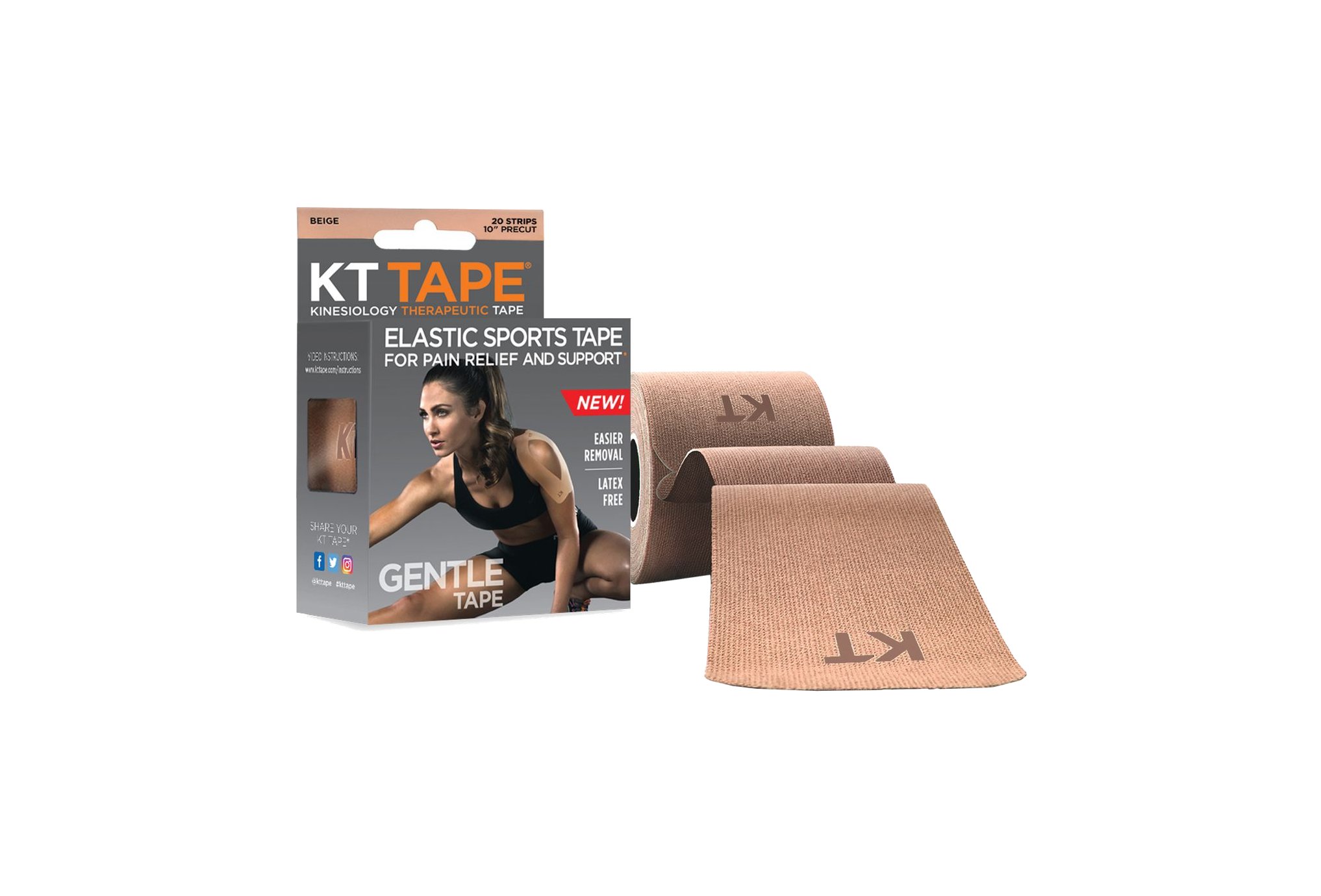 KT Tape Original Gentle Prédécoupé Protection musculaire & articulaire