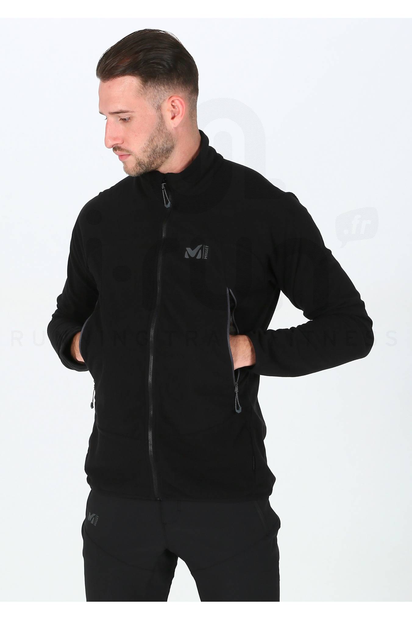 MILLET K Lightgrid Pile Mezza Zip Uomo - Tessuto Polartec Riciclato, Leggero, Caldo, Per Montagna E Vita Quotidiana