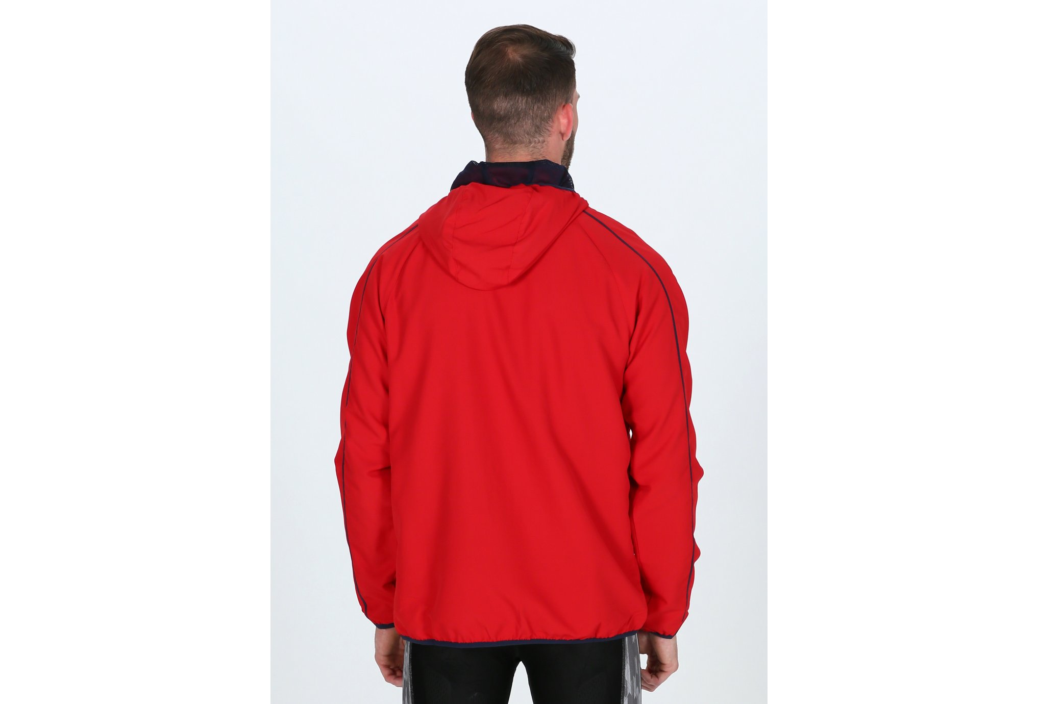Pullover Windbreaker Sudadera Con Capucha Mizuno Running Hombre