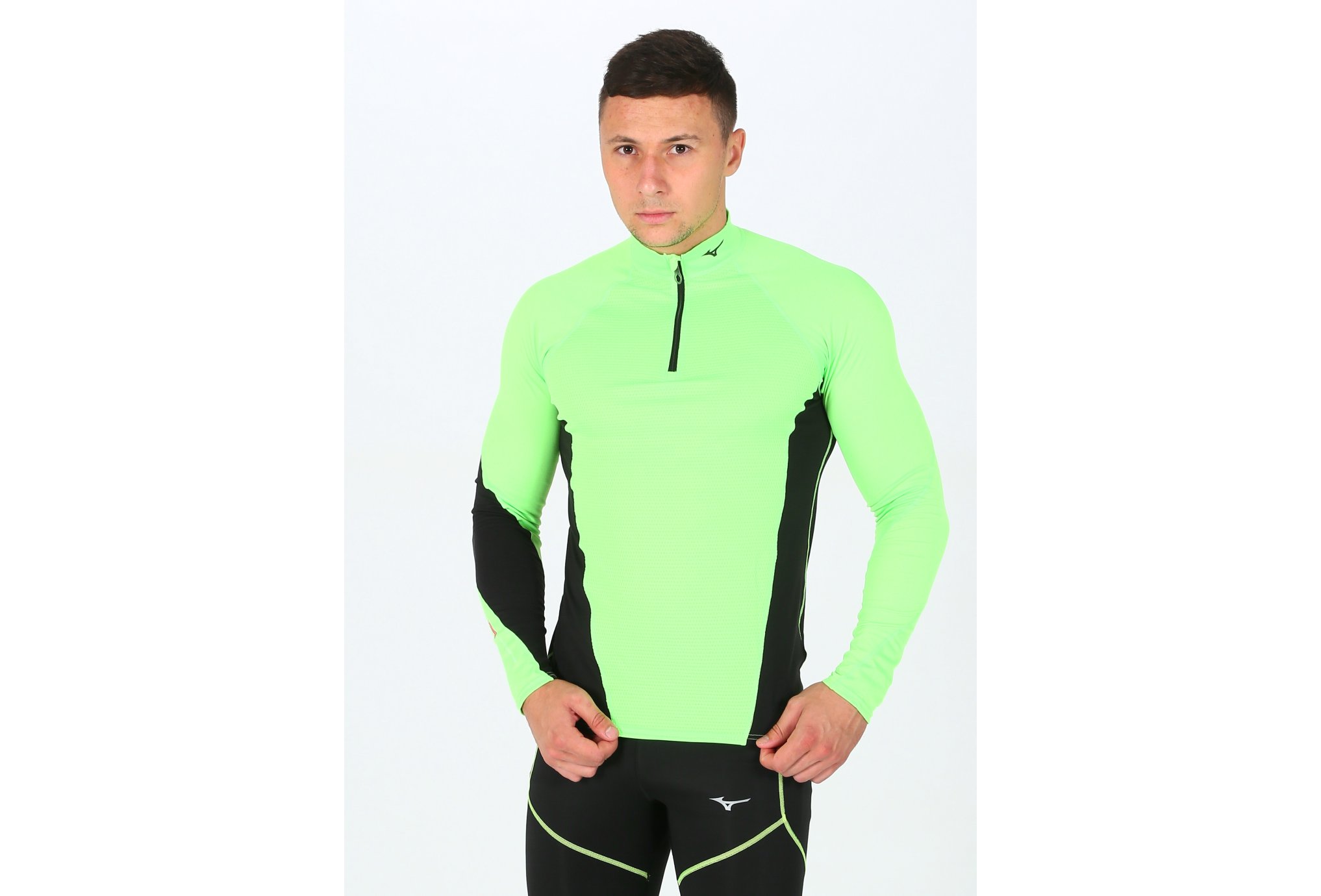 Mizuno Tee-shirt Breath Thermo Virtual Body G1 1/2 zip M Diététique Vêtements homme