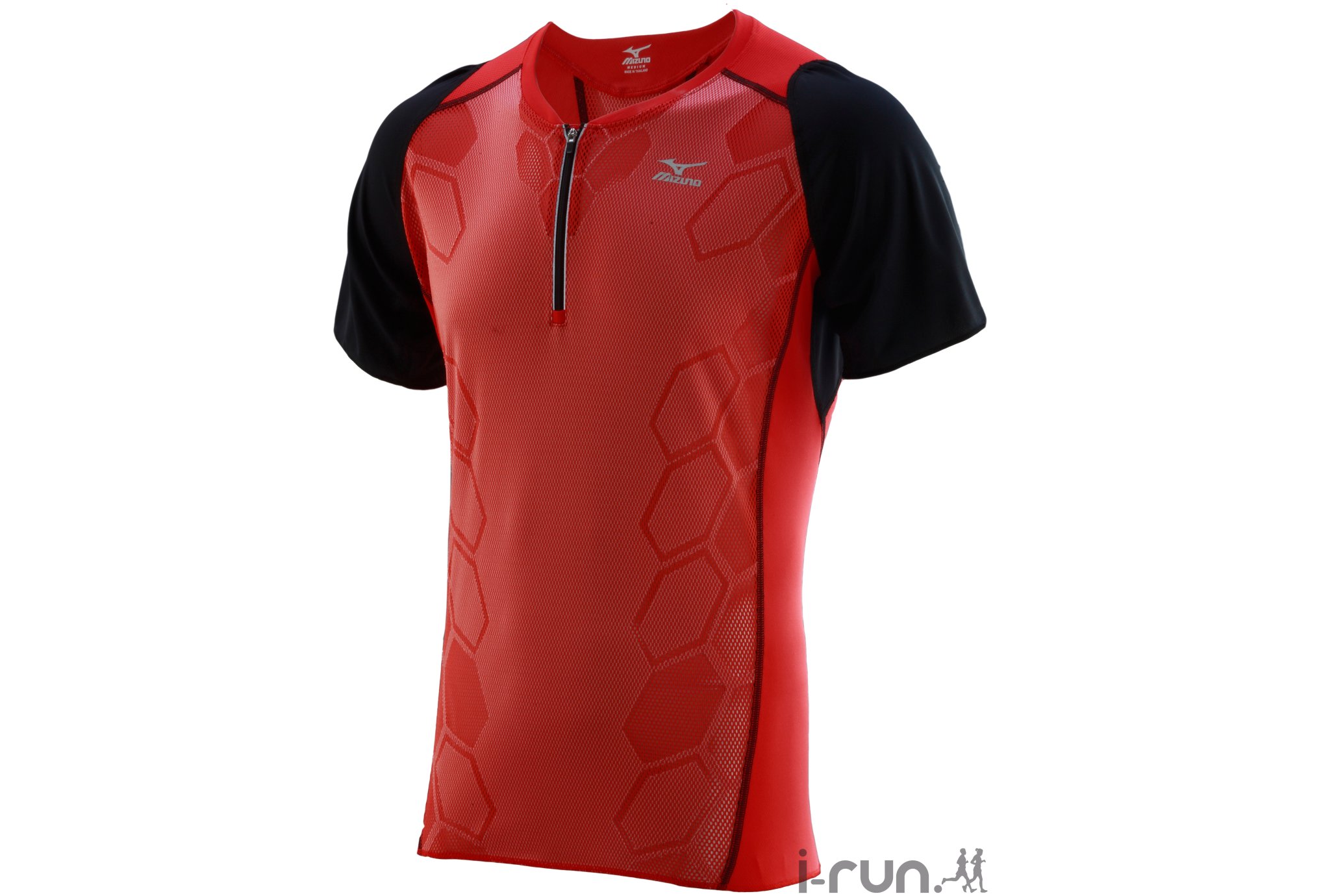 Mizuno Teeshirt Burnout 1/2 zip M homme pas cher