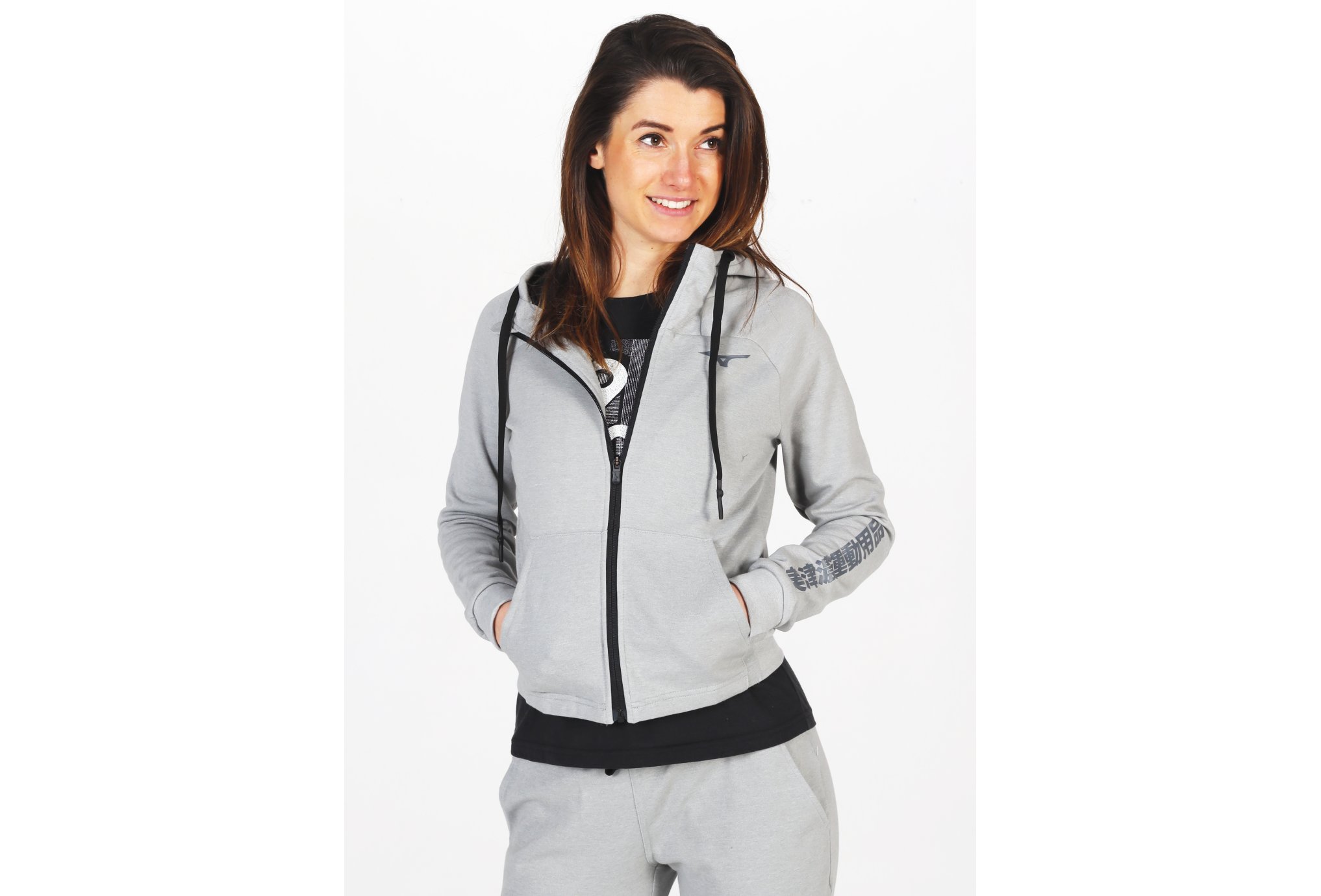 Mizuno Zip Hoody W vêtement running femme