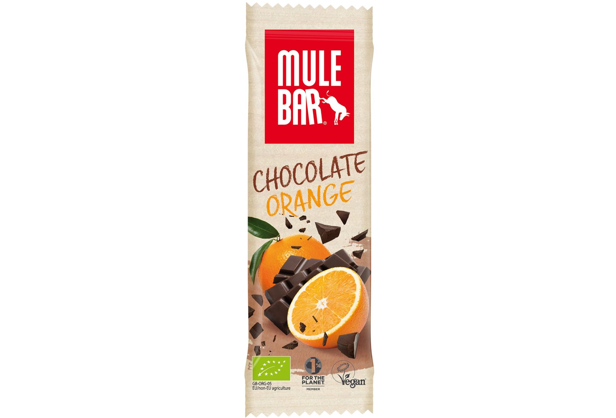 Mulebar Barre énergétique Bio Vegan - Chocolat/Orange Diététique Barres