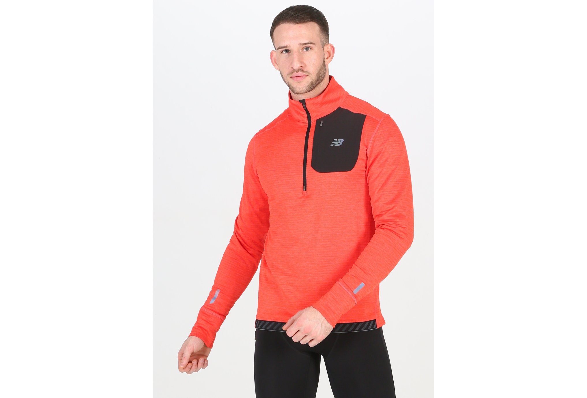 New Balance Heat Quarter 1/2 Zip M vêtement running homme