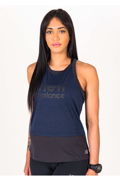 New Balance camiseta de tirantes Printed Impact Run Hybrid
