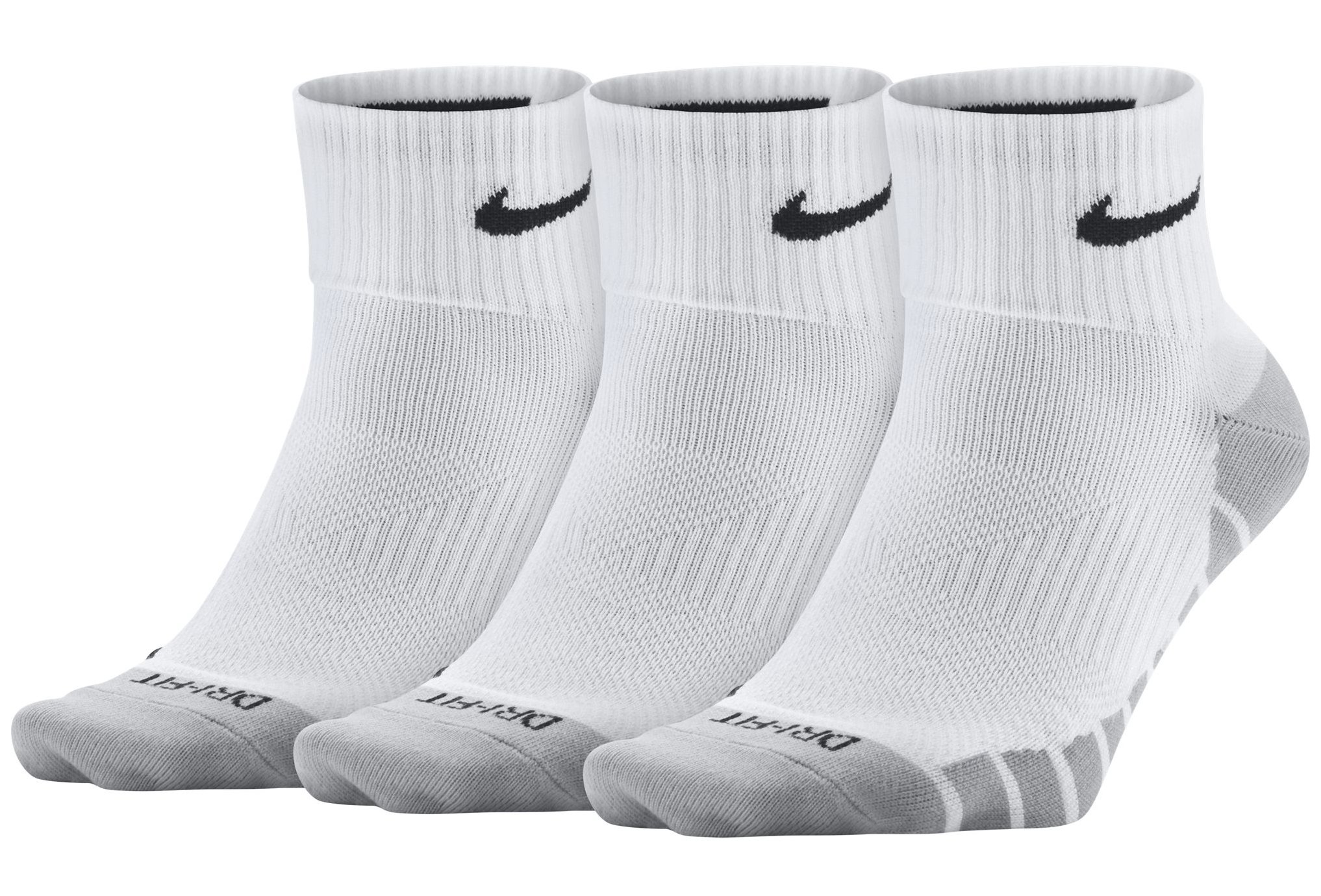 Nike 3 paires Dry Lightweight Quarter Chaussettes