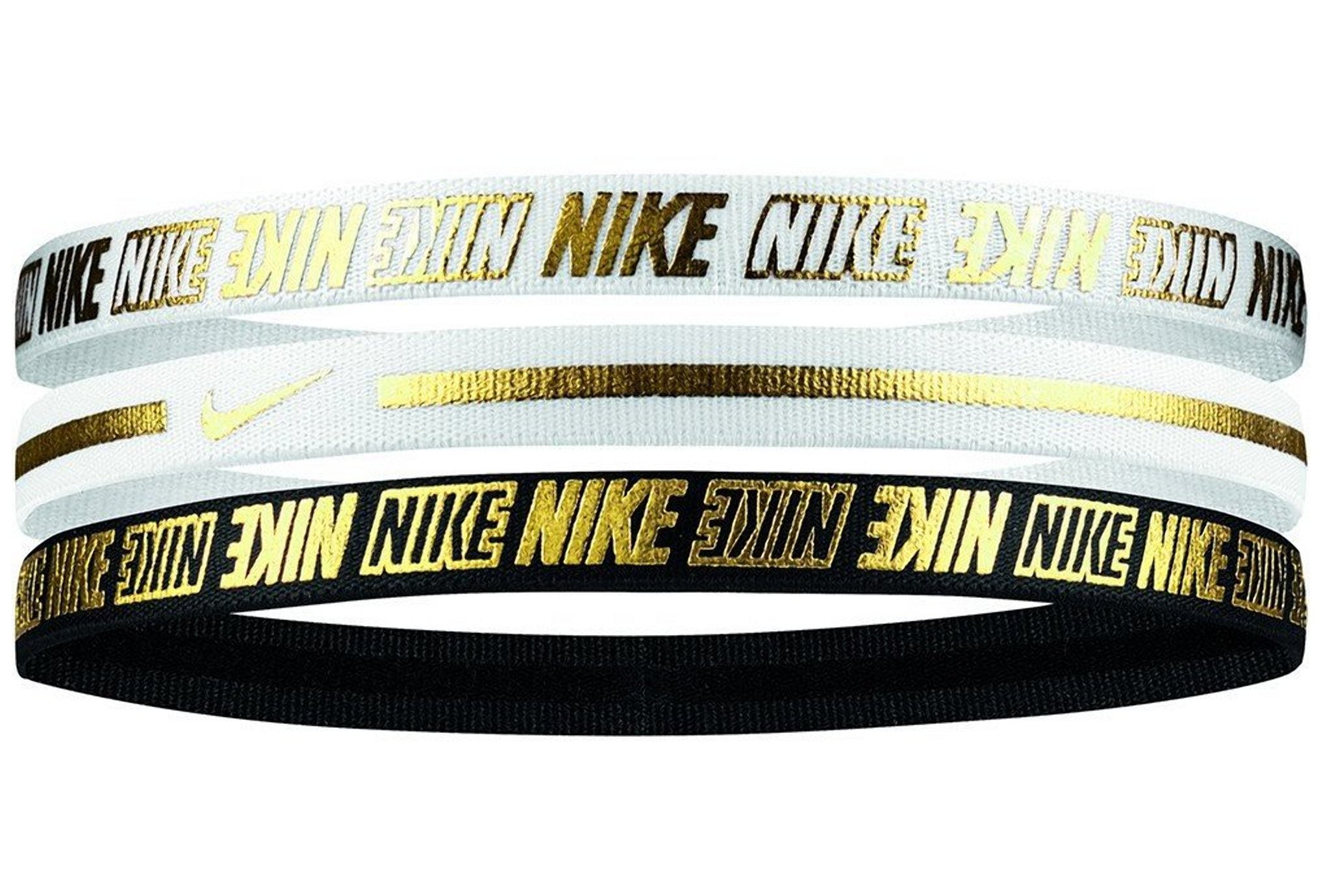 Nike Elastiques Hairband Metallic 2.0 x3 Casquettes / bandeaux