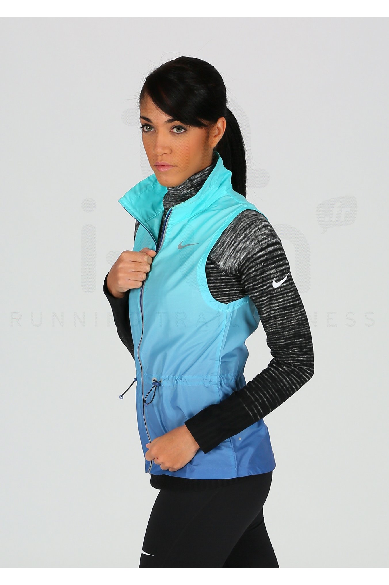 gilet nike femme gris et vert