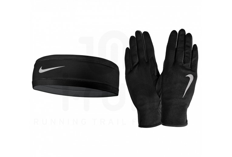 Nike Pack de cinta para el pelo + guantes Dry
