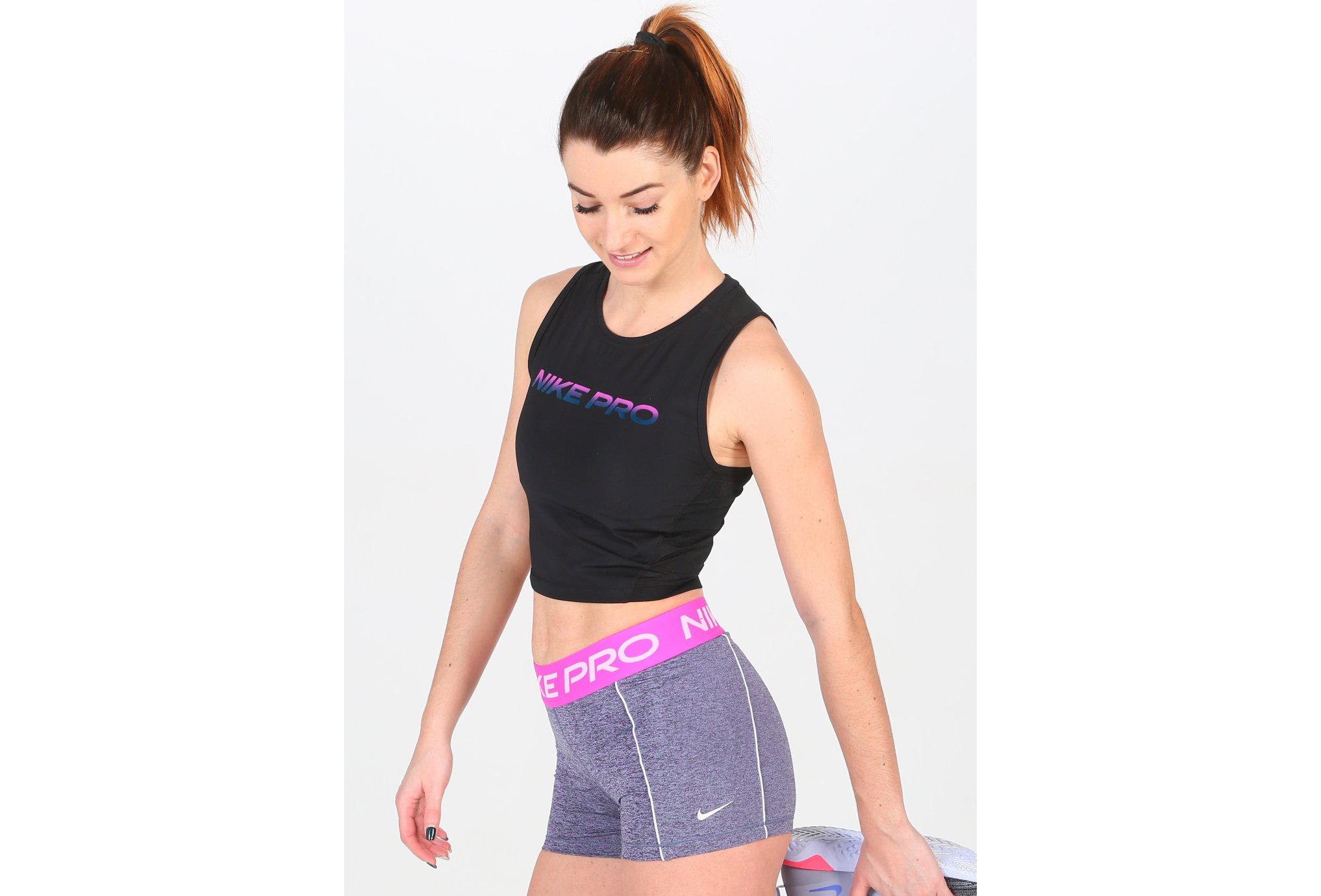 Nike Pro Crop Veneer Excel W vêtement running femme