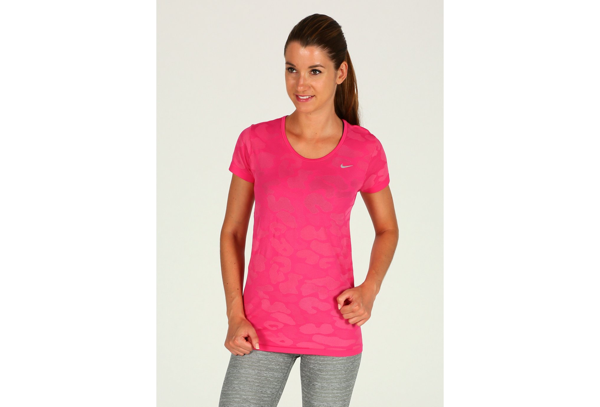 Nike Tee-shirt Dri-Fit Knit Contrast W Diététique Vêtements femme