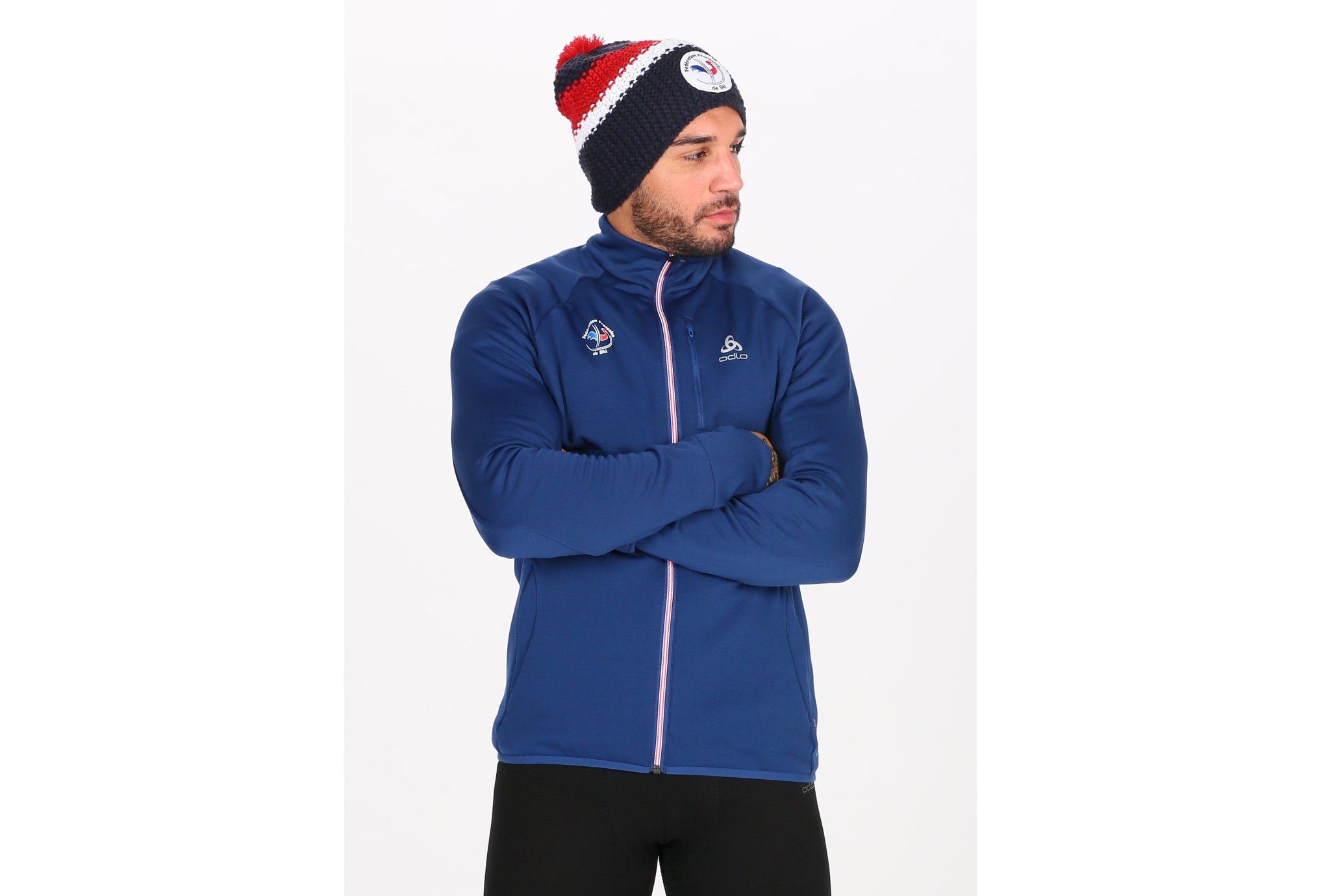 Odlo Carve Ceramiwarm Équipe de France de Ski M vêtement running homme