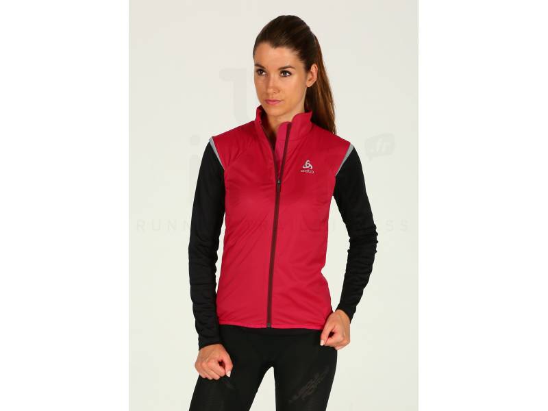 Gilet De Course Odlo Zeroweight Femme - Léger Et Coupe-Vent