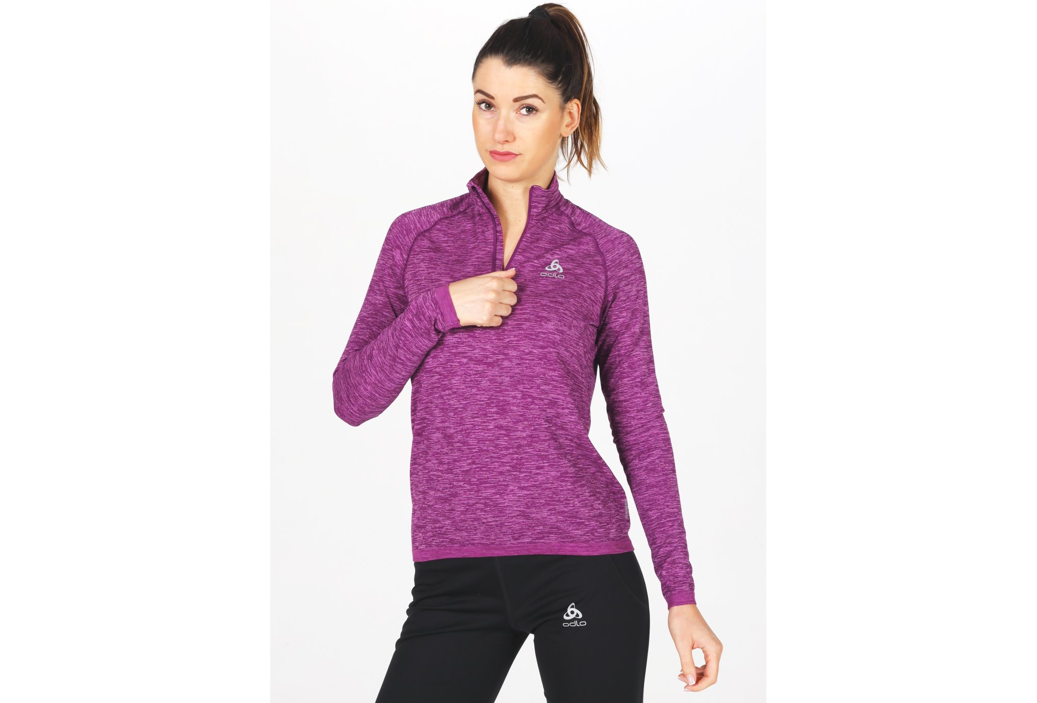 Odlo Millennium Yakwarm 1/2 zip W vêtement running femme