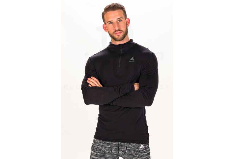 Odlo camiseta manga larga Natural 100% Merino 1/2 Zip