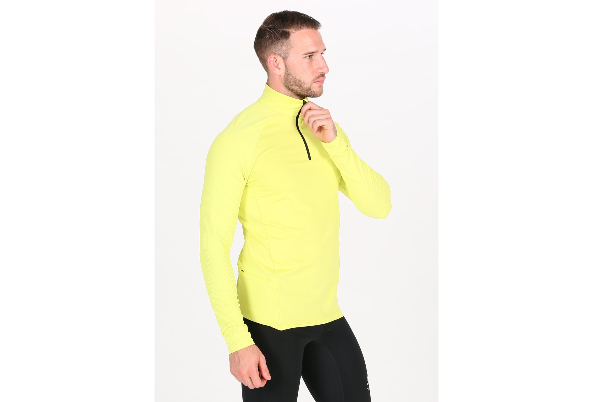Odlo Zeroweight Ceramiwarm 1/2 zip M vêtement running homme