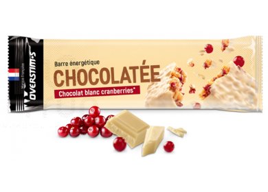 OVERSTIMS Barre Chocolatée - Chocolat blanc/cranberries 