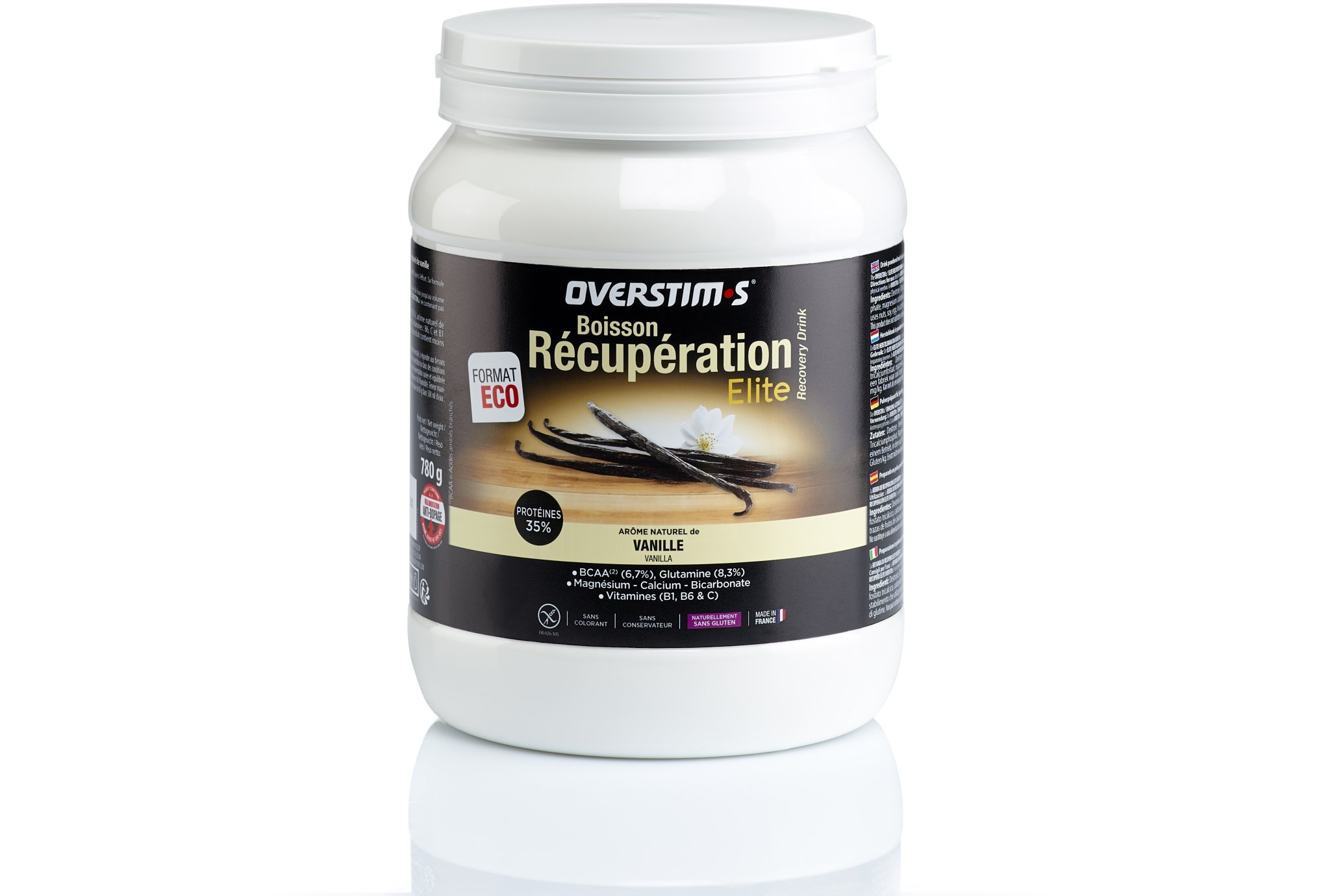 OVERSTIMS Boisson Récupération Élite 780g - Vanille Diététique Protéines / récupération
