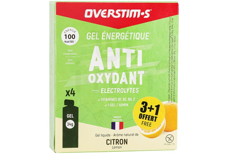 OVERSTIMS Astuccio Gel Liquidi Antiossidante 3+1 - Limone
