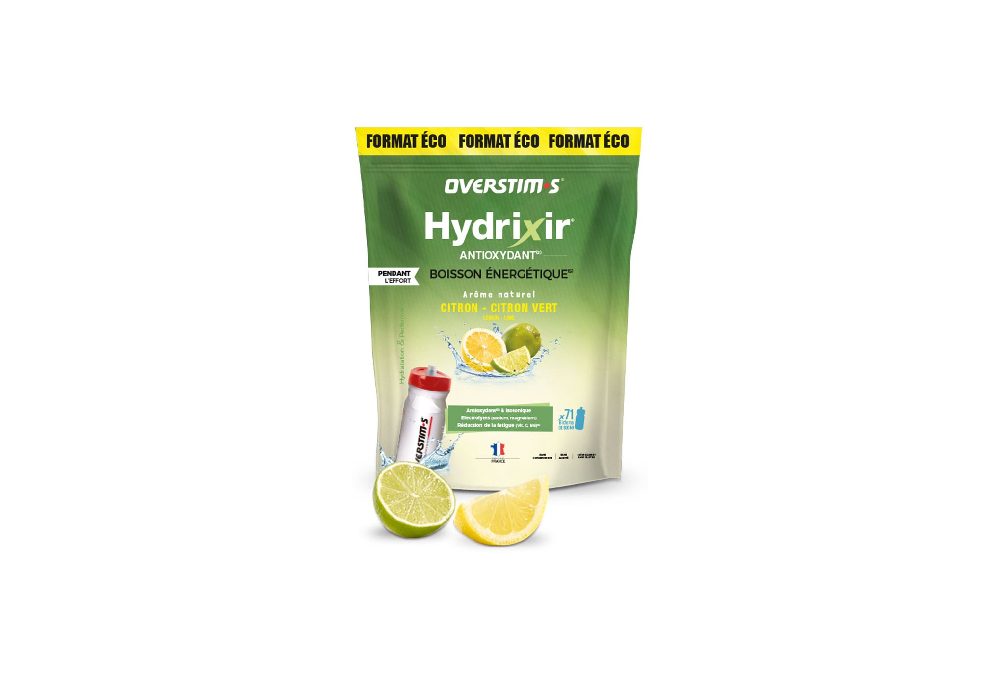 OVERSTIMS Hydrixir 3 kg - Citron/Citron vert Diététique Boissons