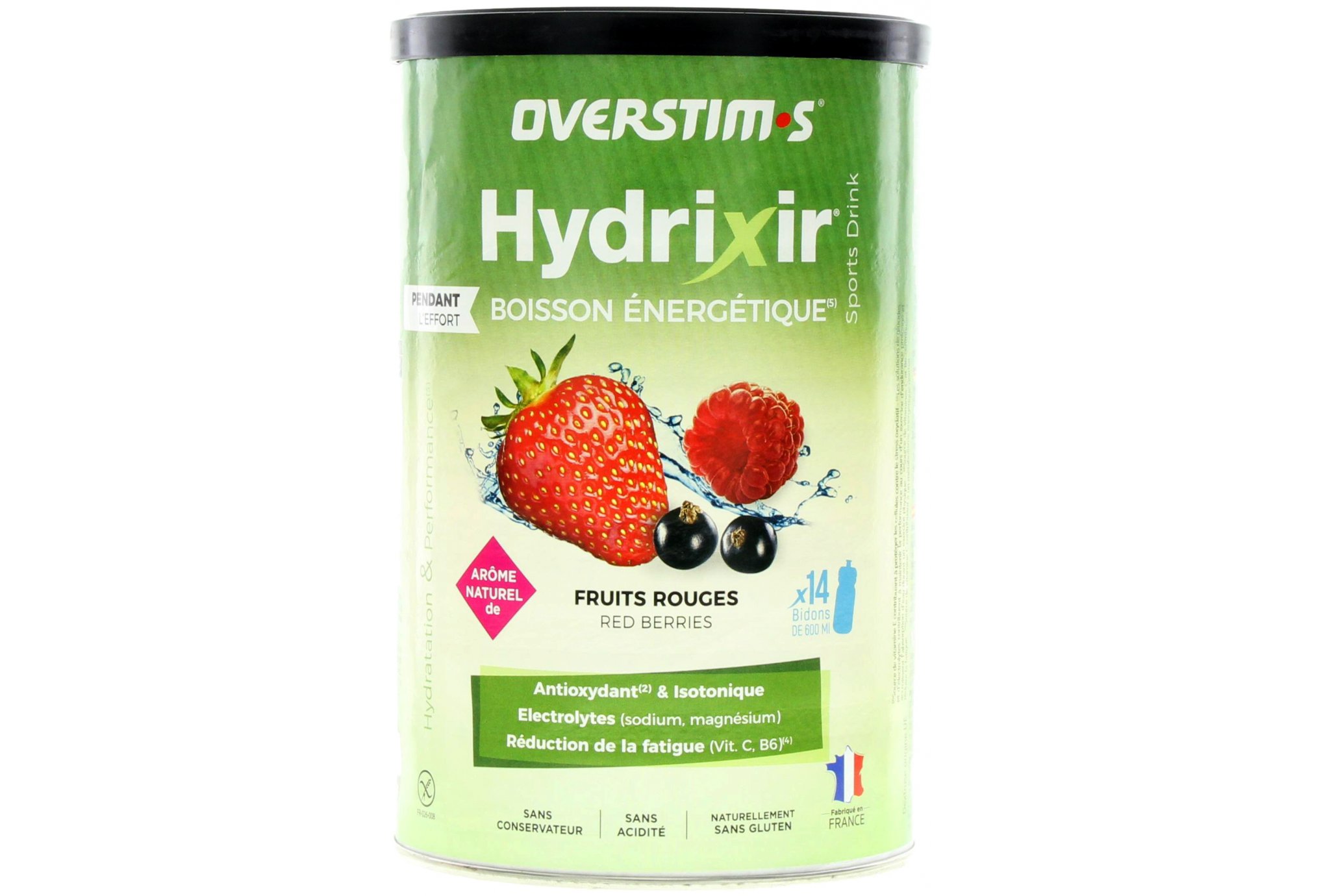 OVERSTIMS Hydrixir 600 g - Fruits rouges Diététique Boissons