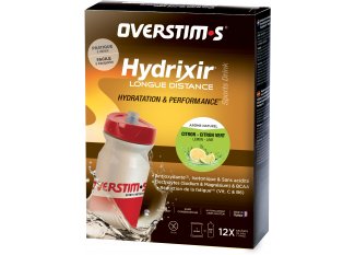 OVERSTIMS bebida Hydrixir Larga Distancia - 12 bolsitas - Lima/limón