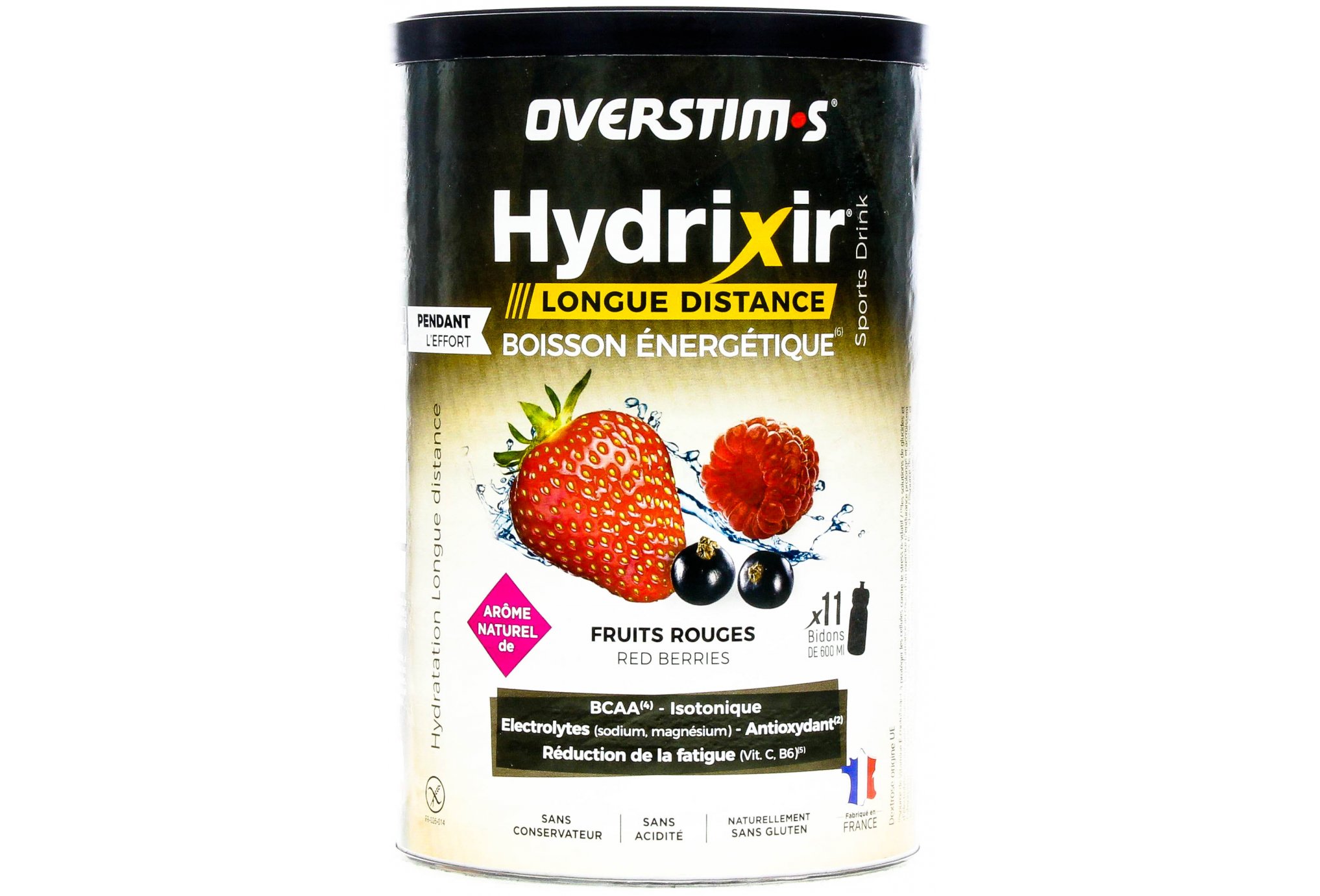 OVERSTIMS Hydrixir Longue Distance 600g - Fruits rouges Diététique Boissons