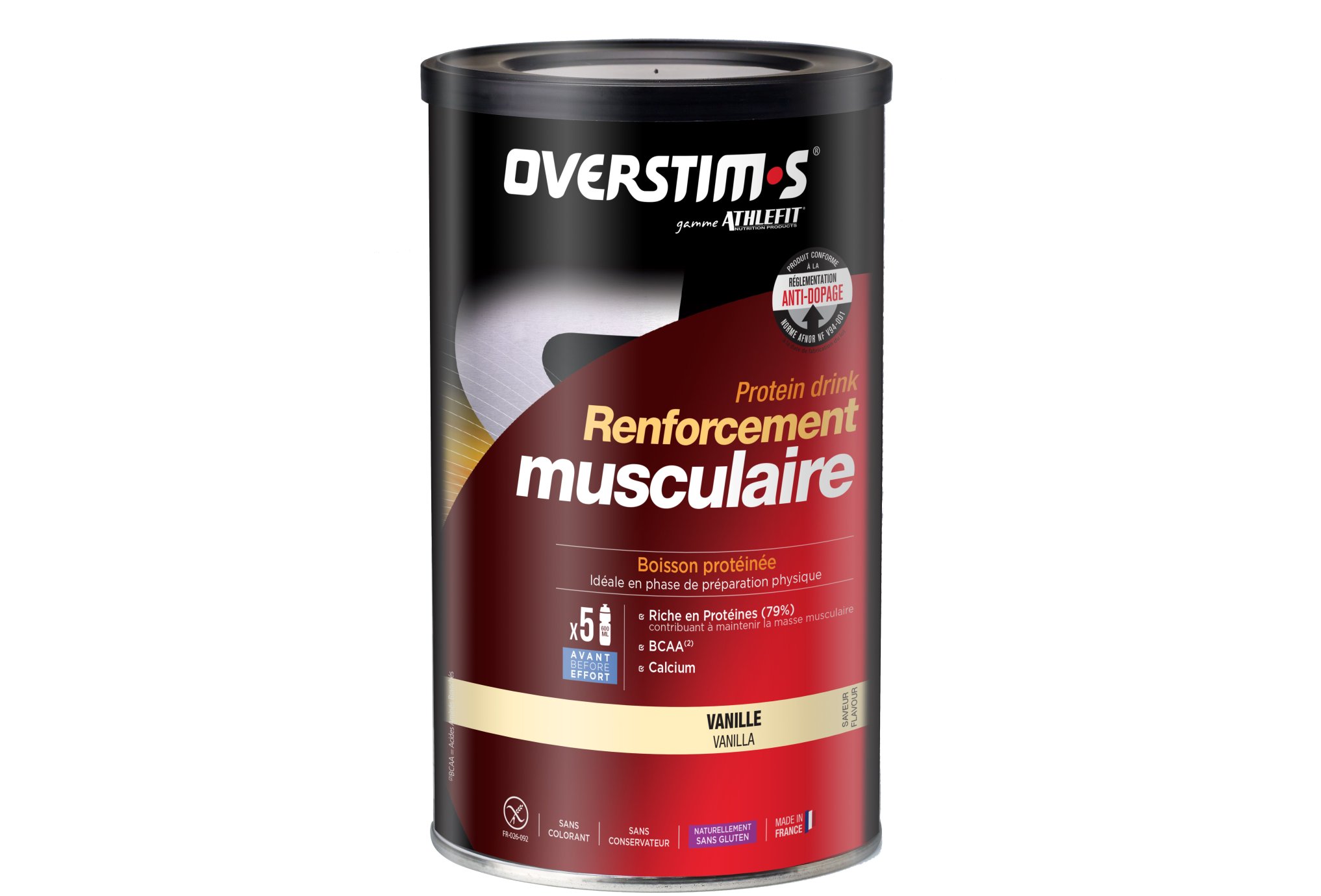 OVERSTIMS Renforcement Musculaire 300 g - Vanille Diététique Protéines / récupération