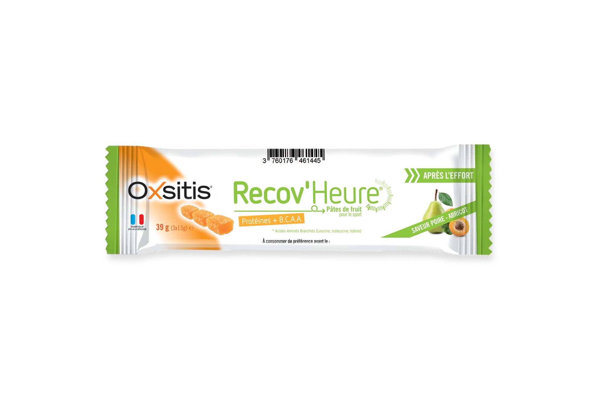 Oxsitis Pâte de Fruits Recov'Heure - Poire/Abricot Diététique Barres