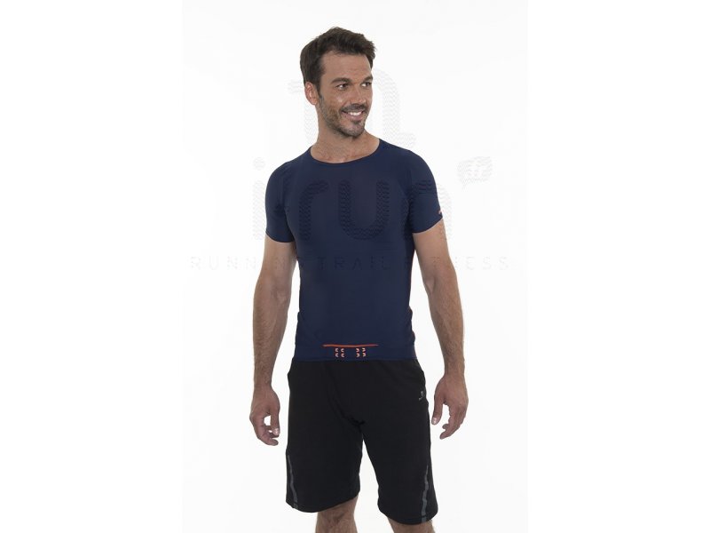 T-SHIRT PERCKO® MANCHES COURTES BLEU MARINE POUR HOMME