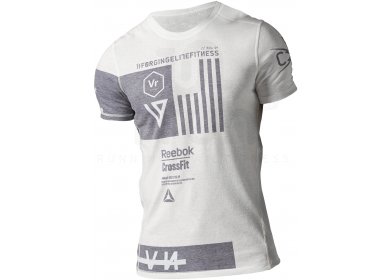 Reebok Tee-shirt CrossFit Graphic 3 M homme Blanc pas cher