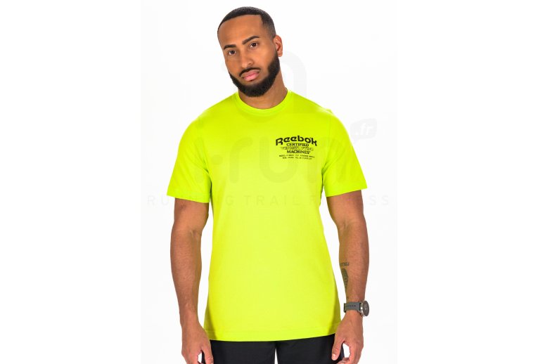 Camiseta Reebok Hombre Verde Estampado