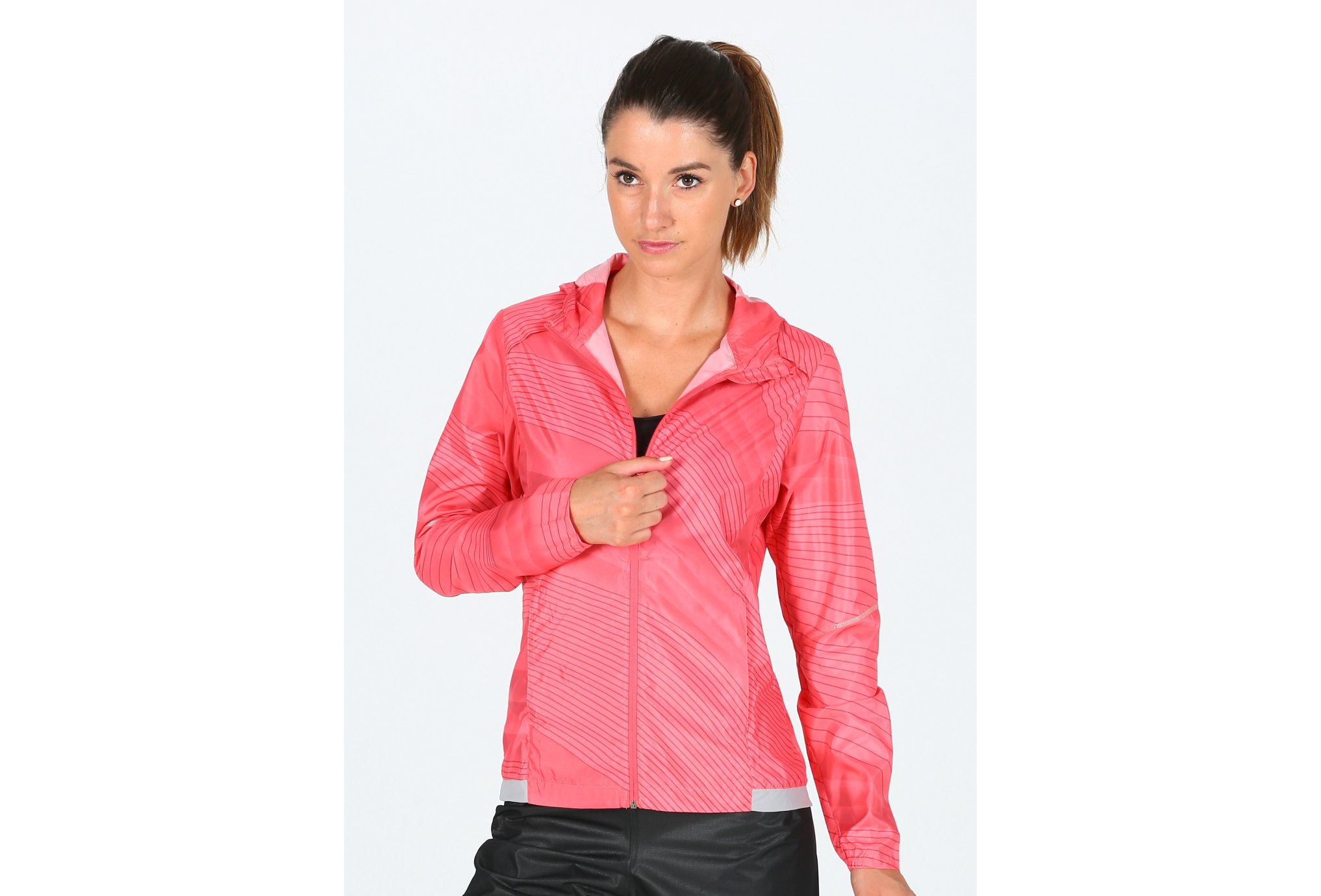 Salomon Agile Wind Print Hoodie W Diététique Vêtements femme