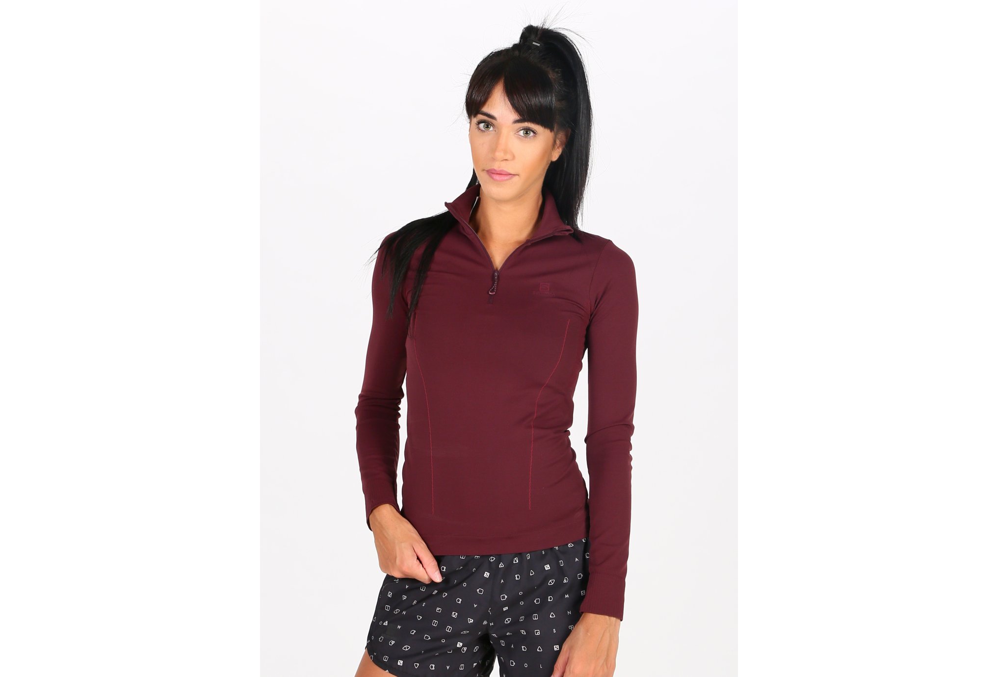 Salomon Comet Seamless 1/2 zip W vêtement running femme