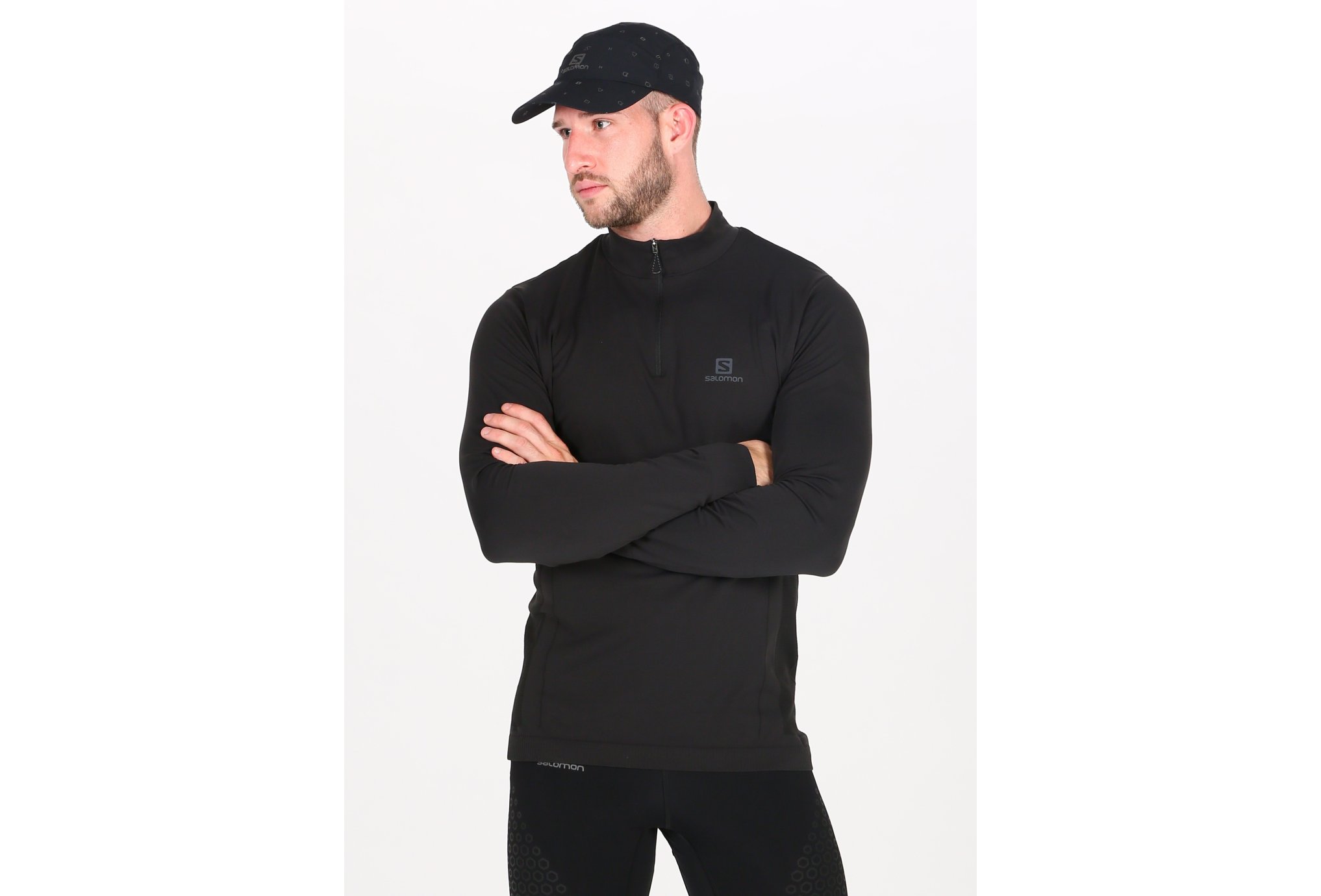 Salomon Explore Seamless 1/2 zip M vêtement running homme