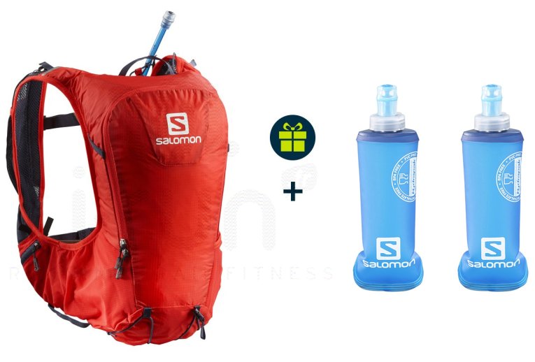 Salomon pack de mochila Skin Pro 10 Set + 2 Soft Flasks de regalo