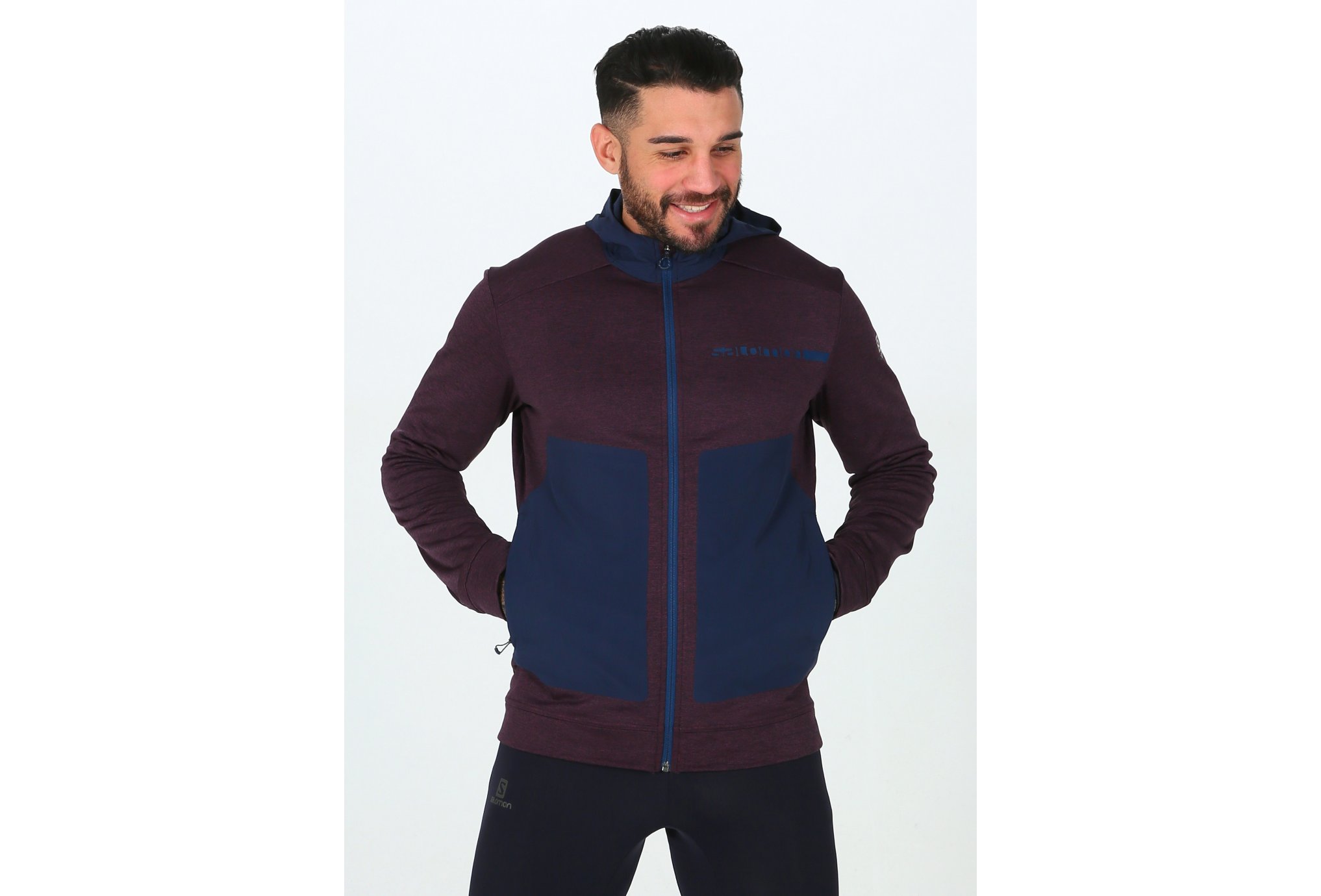 Salomon Pulse Mid Hoodie M vêtement running homme