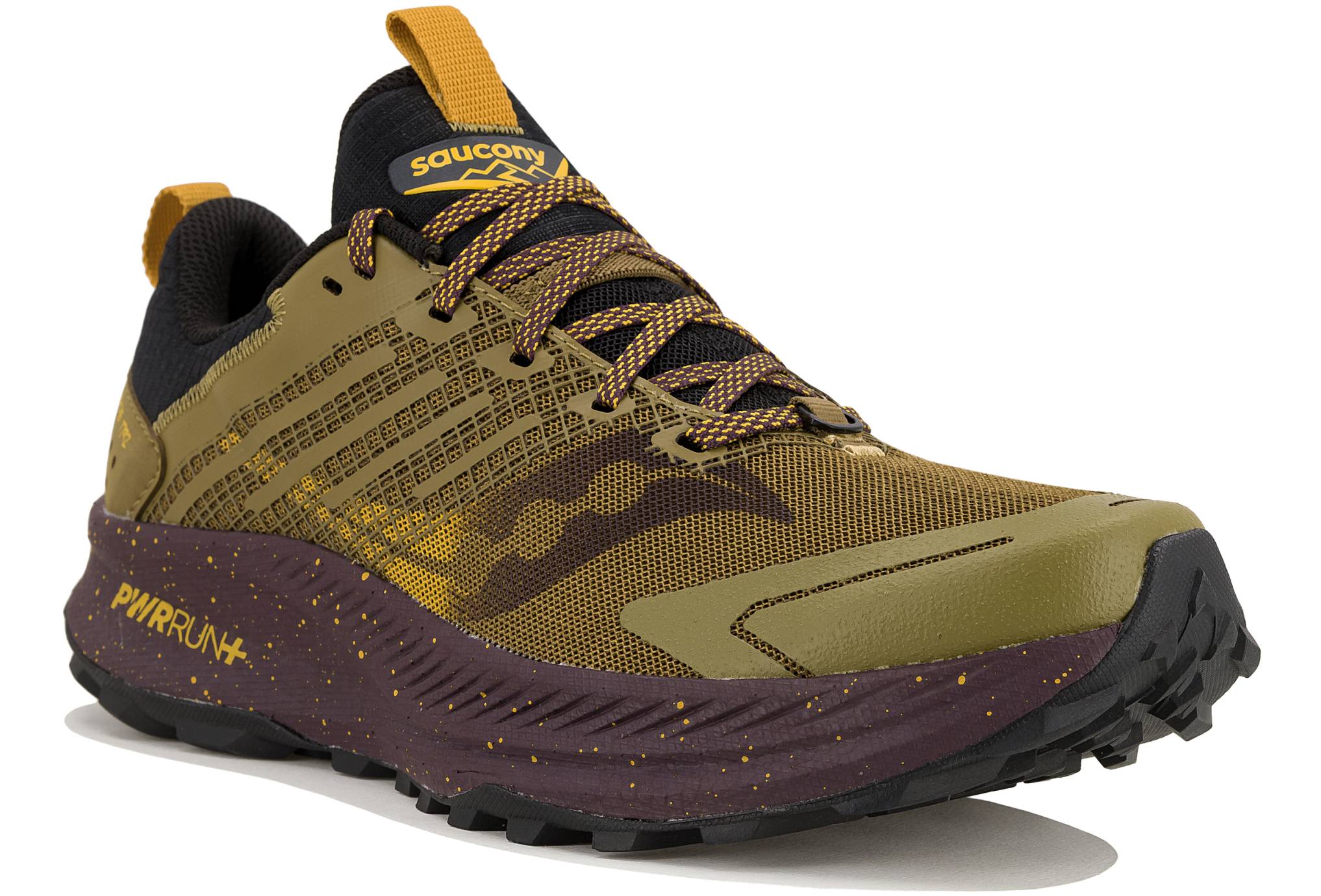 Saucony Ride TR2 Oak Currant – Chaussures Trail Running Femme Polyvalentes Route/Trail Confortables