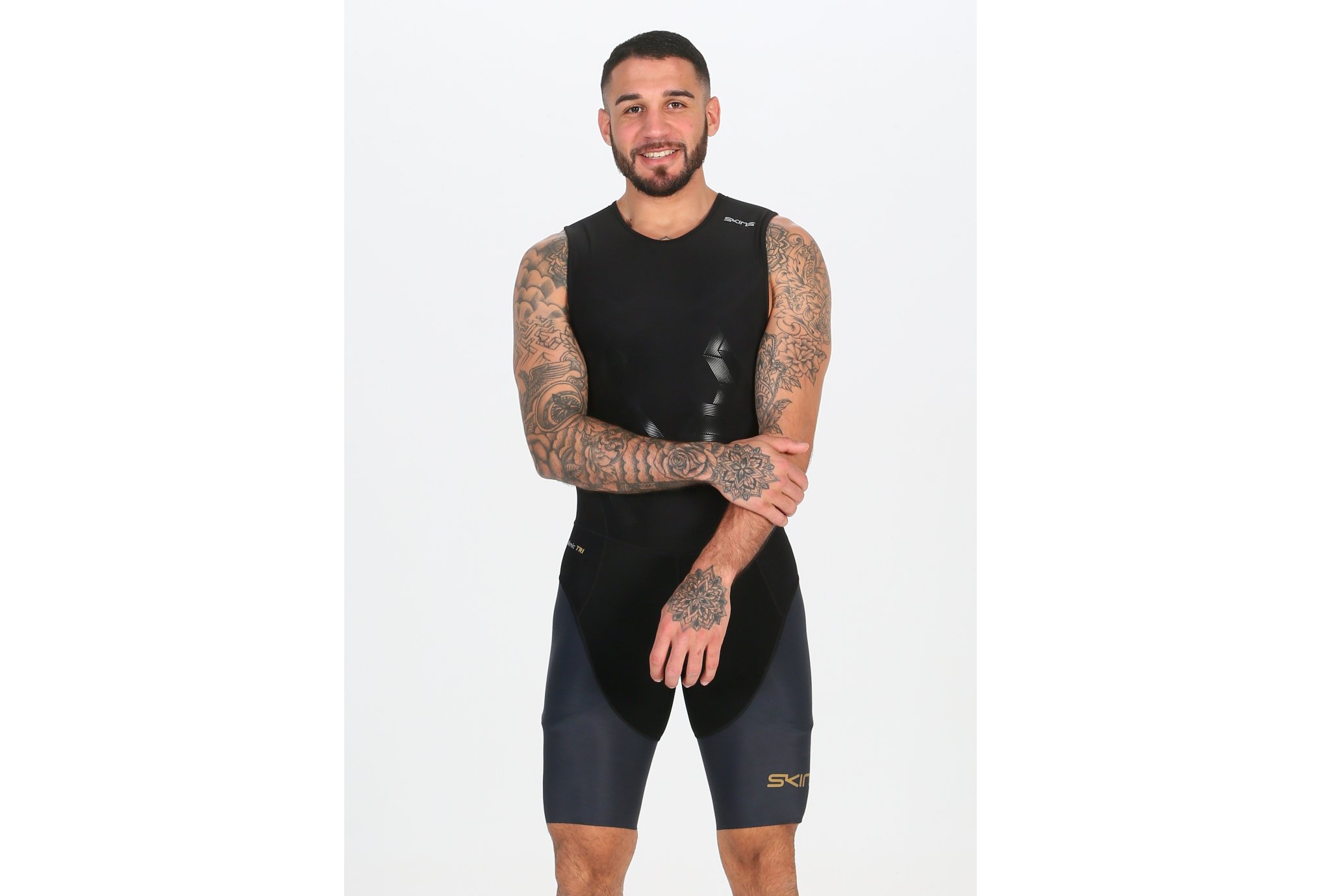 Skins DNAmic Skinsuit Back Zip Triathlon M vêtement running homme