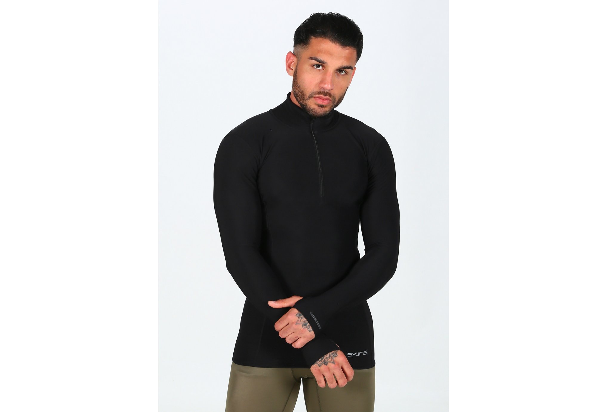 Skins DNAmic Thermal Mock Neck Zip M Diététique Vêtements homme