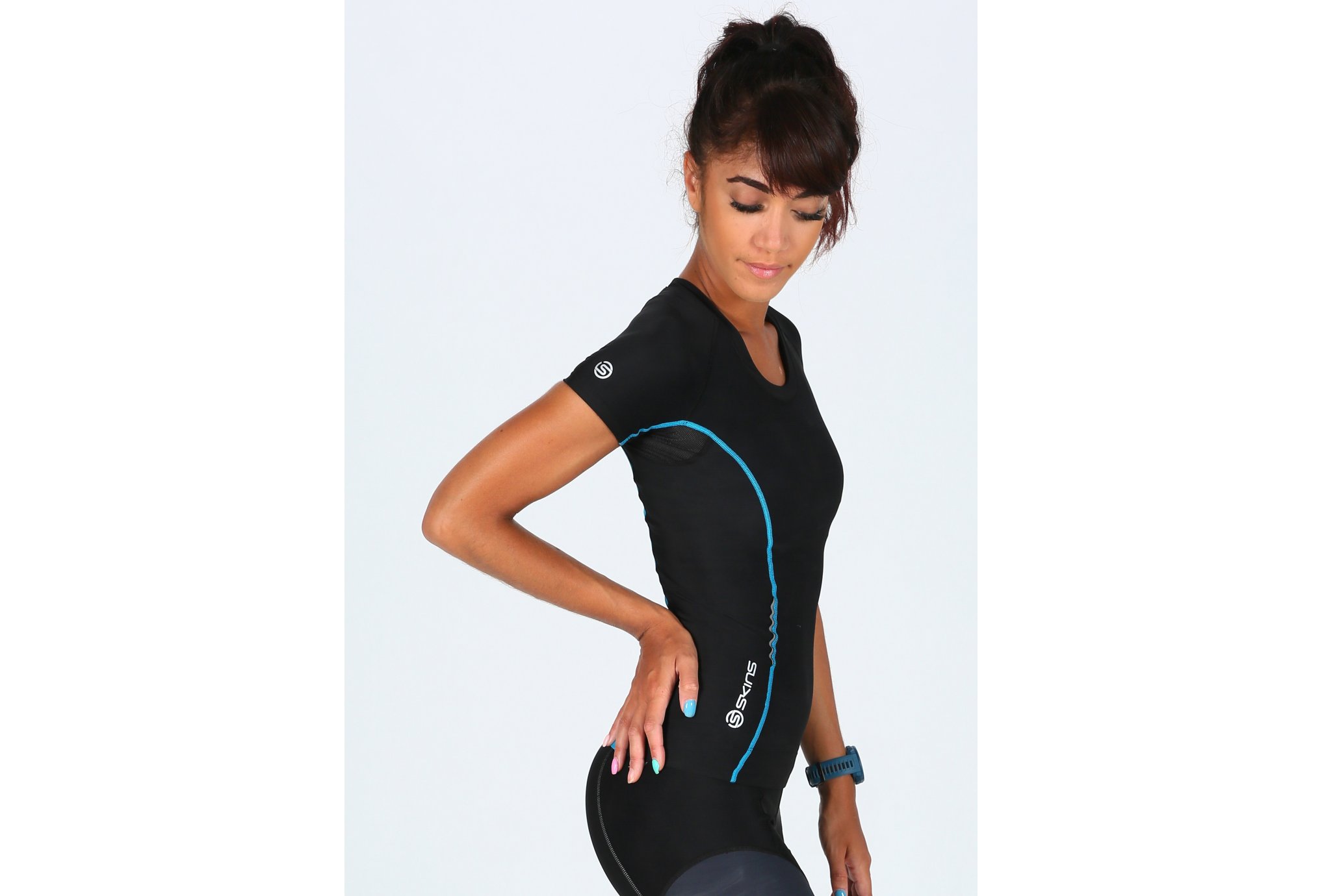 Skins Top A200 SS W vêtement running femme