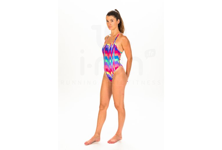 Speedo ba�ador de nataci�n Rainbow Wave Tie Back